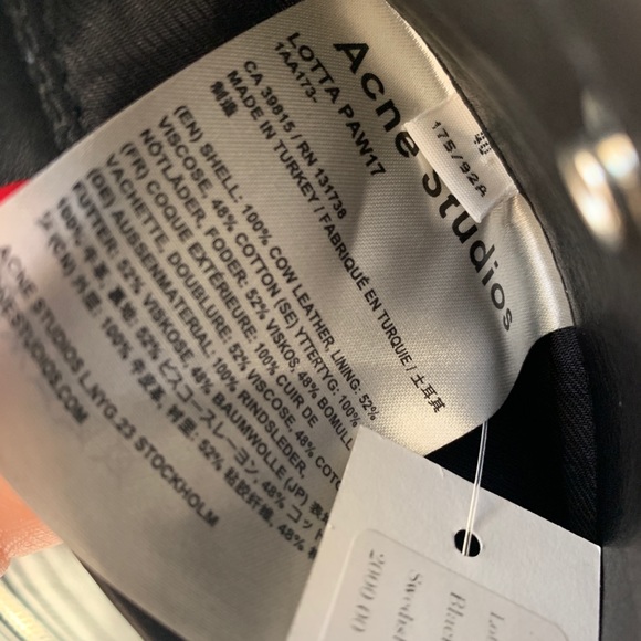 Acne Studios Men’s Leather Moto Jacket - Picture 14 of 15